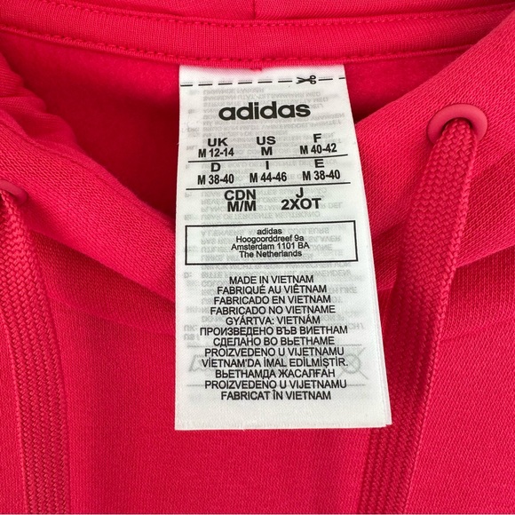 NWOT Adidas Hoodie Coral Red Size Medium - Picture 5 of 7